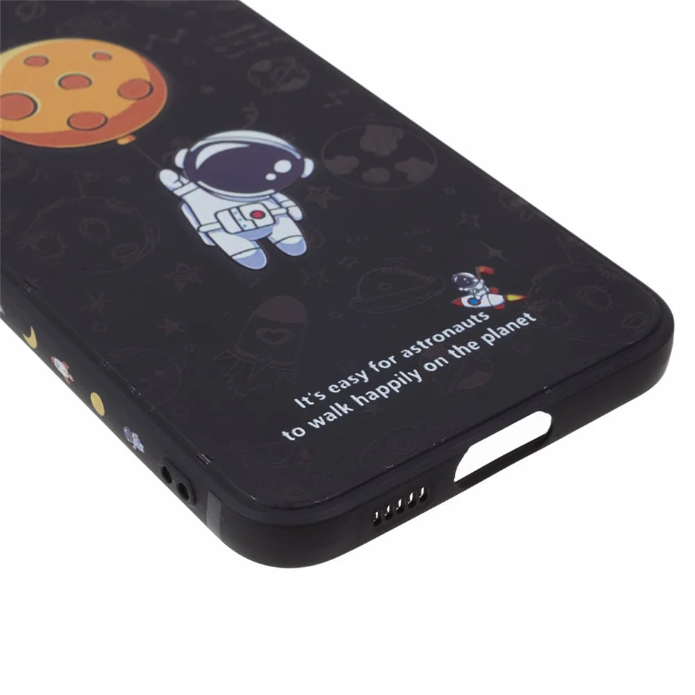 For Samsung Galaxy S23 Cartoon Astronaut Pattern Soft TPU Case Anti-drop Precise Cutout Phone Cover - Style A - 6
