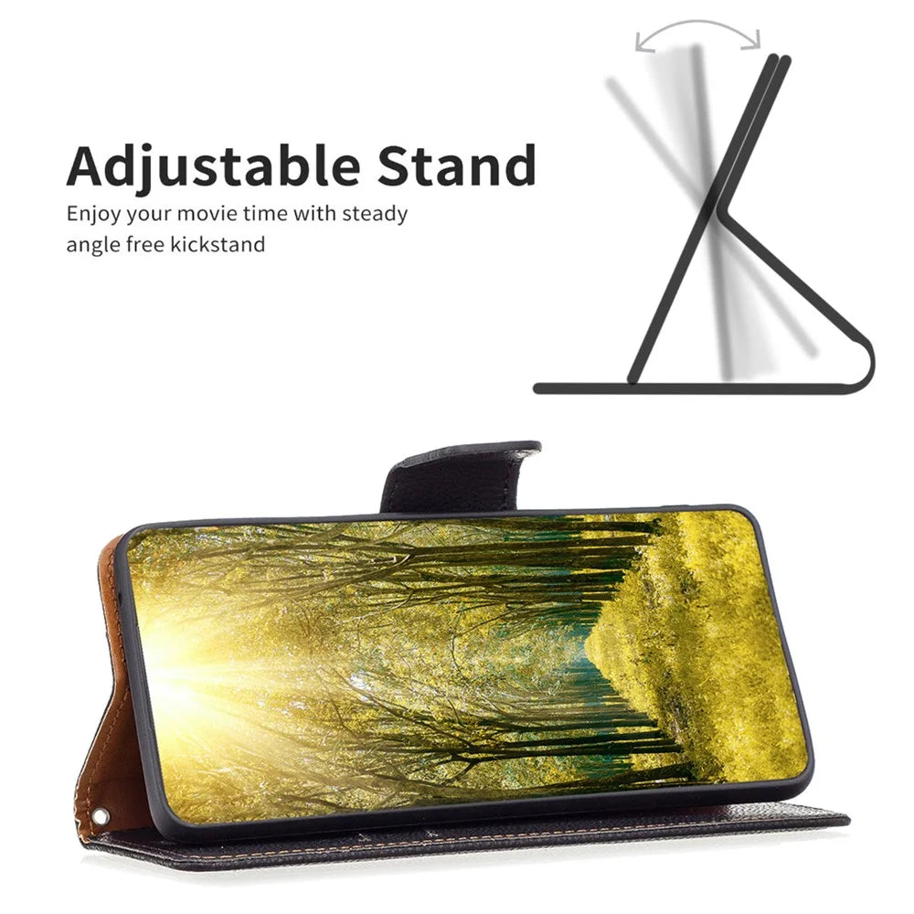 For iPhone 15 Wallet Case with Wrist Strap Litchi Texture Leather Phone Stand Cover - Black - 2