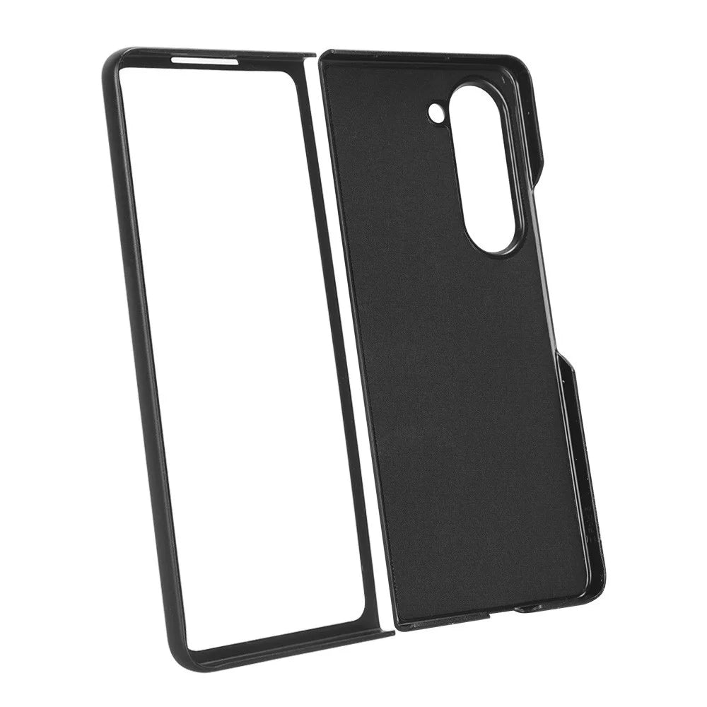 For Samsung Galaxy Z Fold5 5G PU Leather + PC Phone Case Anti-Drop Litchi Texture Cover - Black - 2