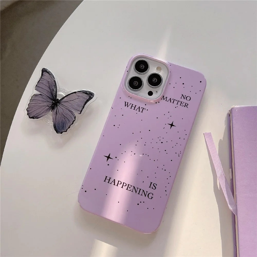 For iPhone 12 Pro Max 6.7 inch Hard PC Phone Case Pattern Printing Protective Glossy Phone Shell - Splash-Ink - 4