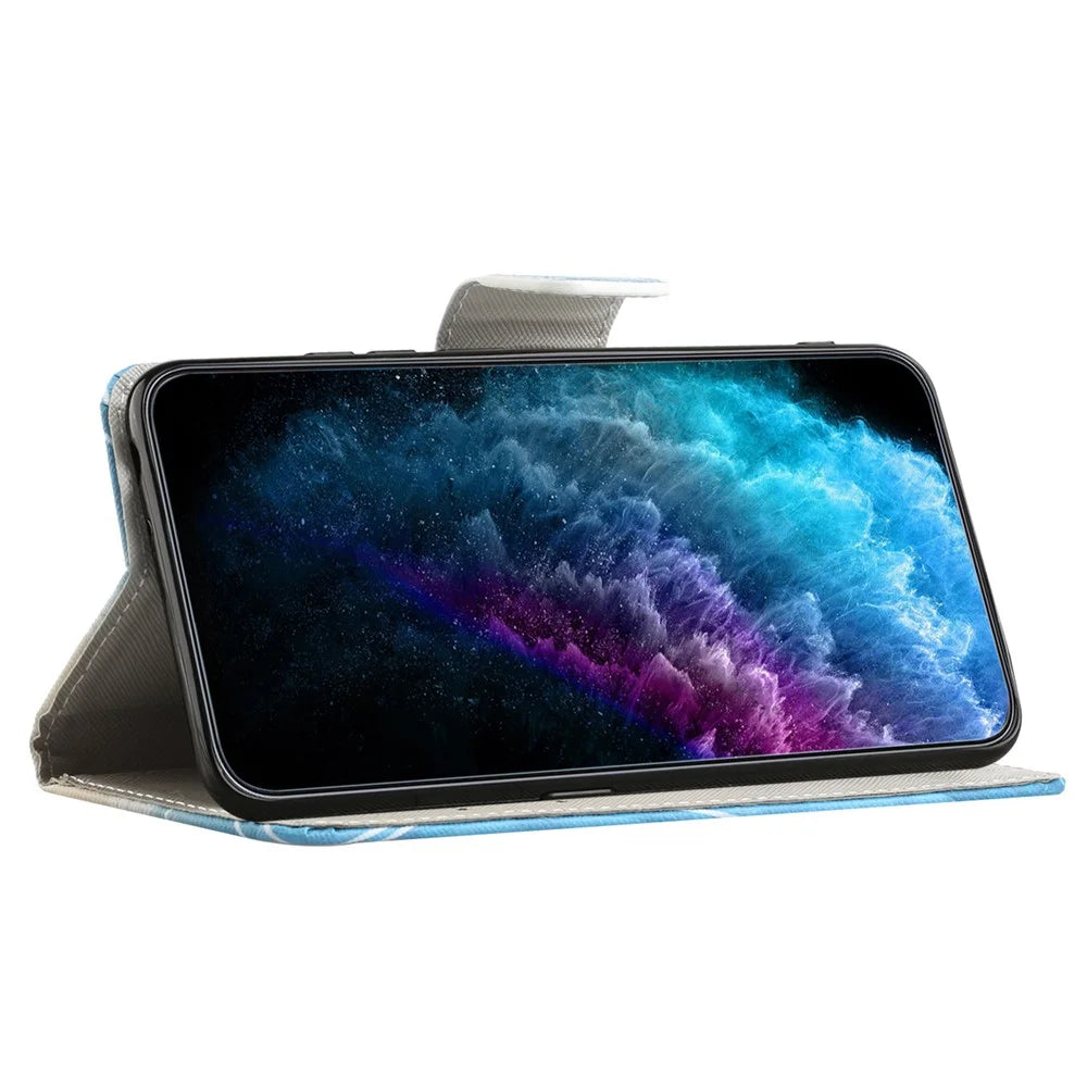 For Samsung Galaxy S23 FE Pattern Printing Phone Cover Shockproof Leather Wallet Stand Shell - Don't Touch My Phone - 2