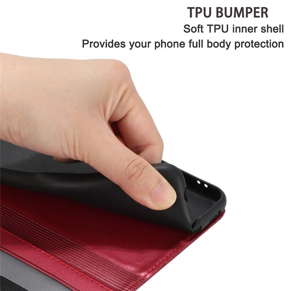 For Samsung Galaxy A33 5G Leather Stand Wallet Phone Cover Imprinted Wall Cats Phone Case with Strap - Red - 7