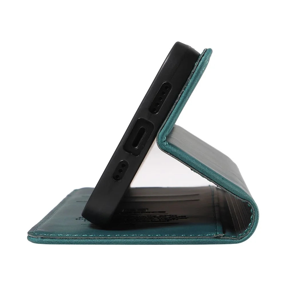 BETOPNICE 003 For vivo Y02s 4G / Y16 4G / Y35 5G / Y56 5G Phone Cover RFID Blocking Wallet Leather Stand Wallet Case - Green - 5