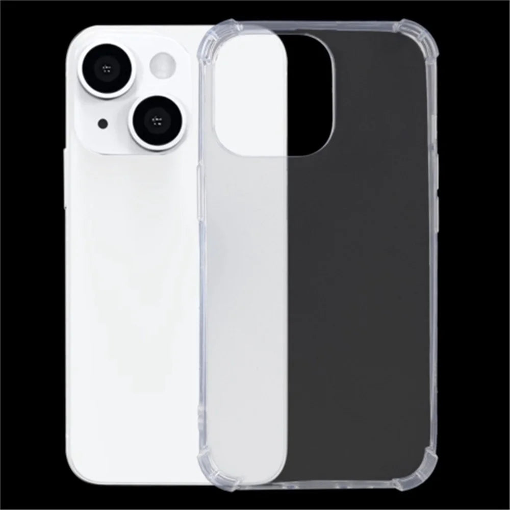 For iPhone 15 Plus TPU Protective Case Transparent Four Corners Drop Resistant Phone Cover - 2