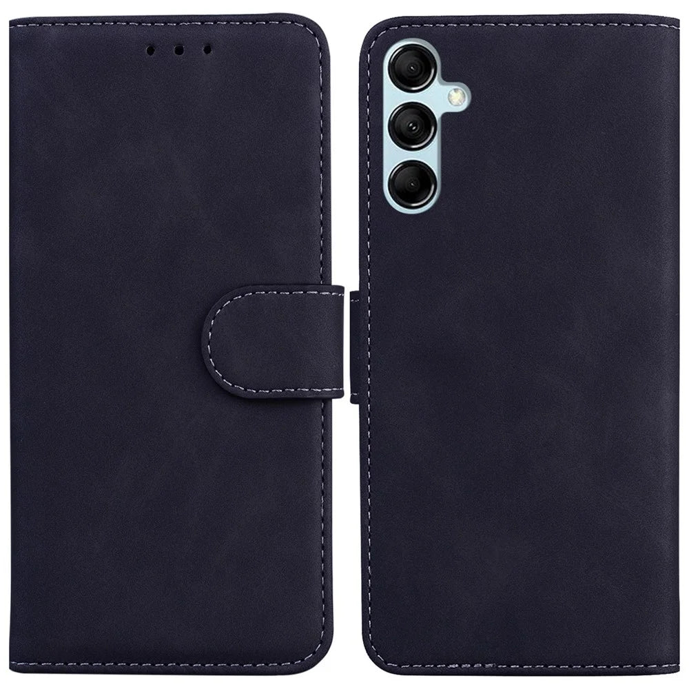 Leather Wallet Case for Samsung Galaxy M54 5G / F54 5G , Stand Protective Phone Cover - Black - 1