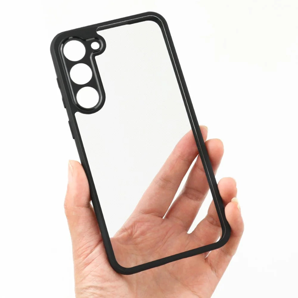 For Samsung Galaxy S23+ Clear Phone Cover Soft TPU + Hard PC Transparent Phone Case Shell - 4