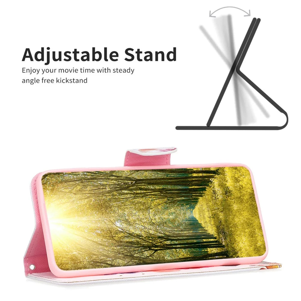 For Samsung Galaxy A25 5G (Global) (161.0 x 76.5 x 8.3mm) Pattern Printing Flip Case PU Leather Stand Wallet Phone Cover - Two Butterflies - 3