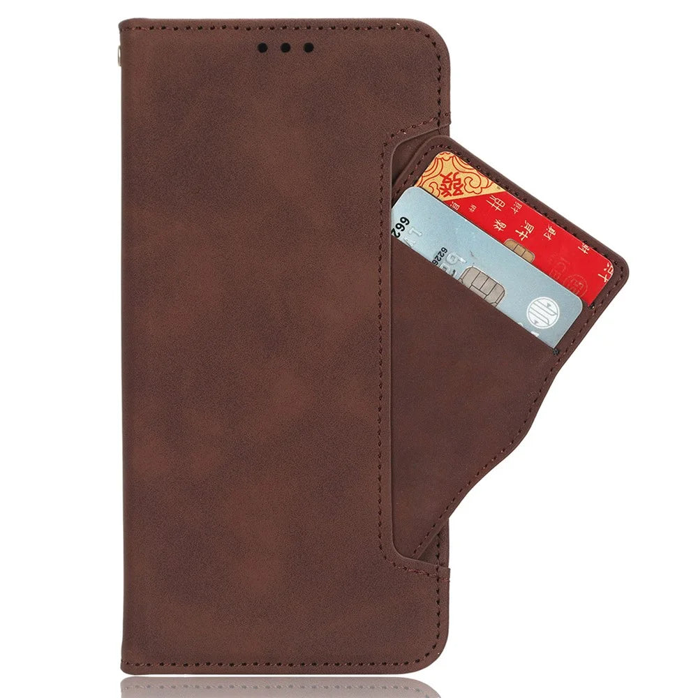 For Infinix Note 30 VIP 5G X6710 Multiple Card Slots PU Leather Case Phone Wallet Stand Cover - Brown - 2
