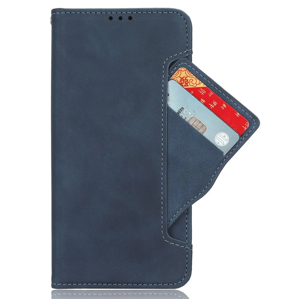 For Infinix Note 30 4G / X6833B / X6716B Anti-Scratch PU Leather Case Wallet Phone Stand Cover with Multiple Card Slots - Blue - 2