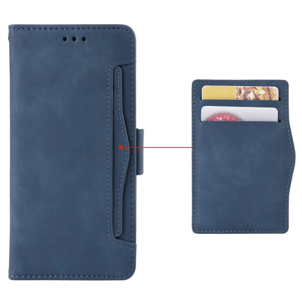 For Infinix Note 30 4G / X6833B / X6716B Anti-Scratch PU Leather Case Wallet Phone Stand Cover with Multiple Card Slots - Blue - 5