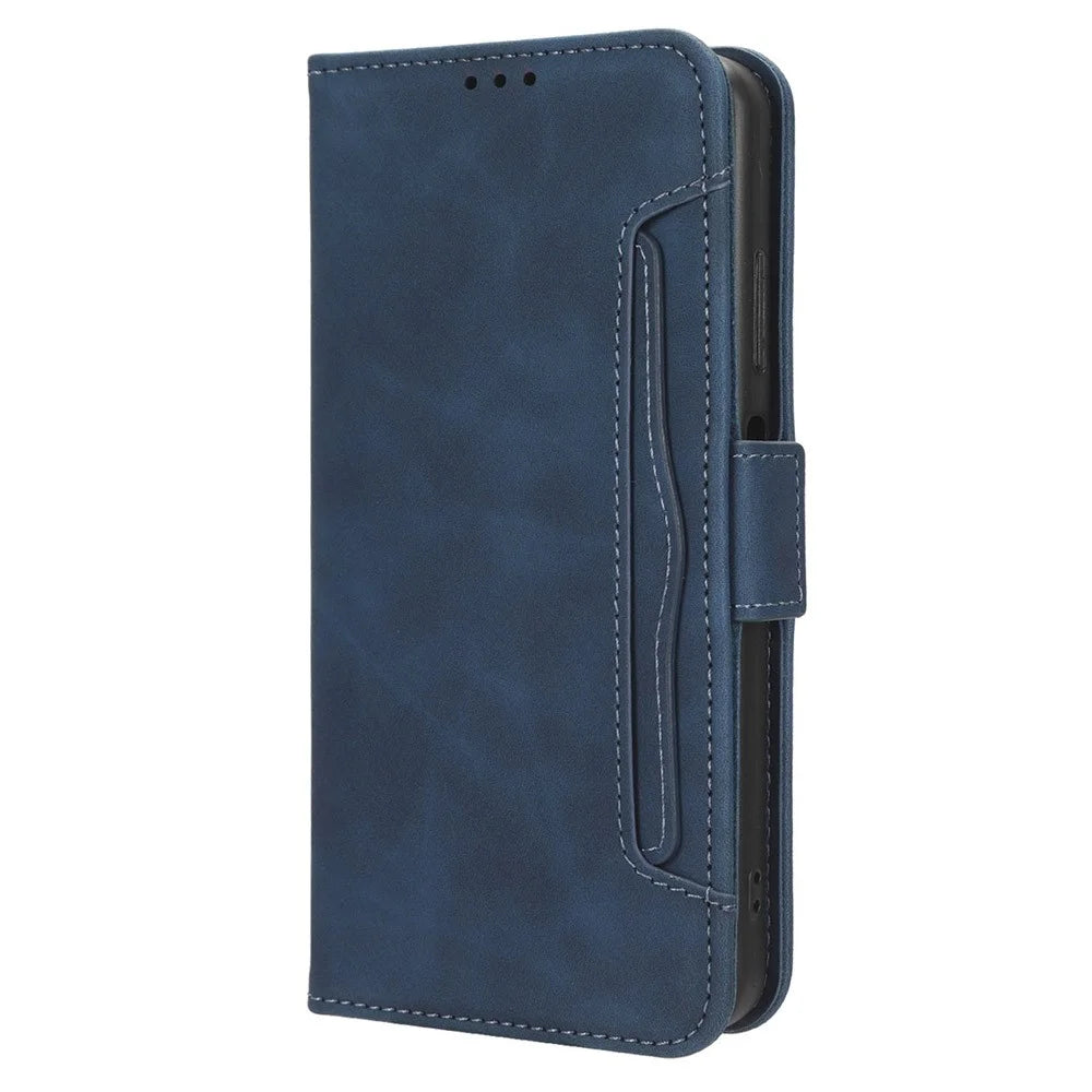 For Infinix Note 30 4G / X6833B / X6716B Anti-Scratch PU Leather Case Wallet Phone Stand Cover with Multiple Card Slots - Blue - 6
