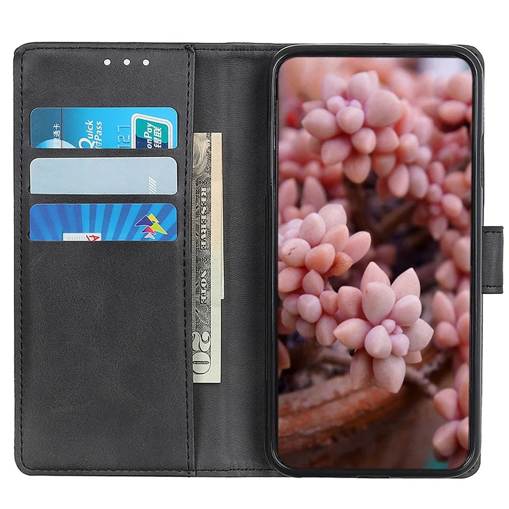 For Nokia G42 Anti-drop PU Leather Phone Case Cowhide Texture Stand Wallet Cover - Black - 2