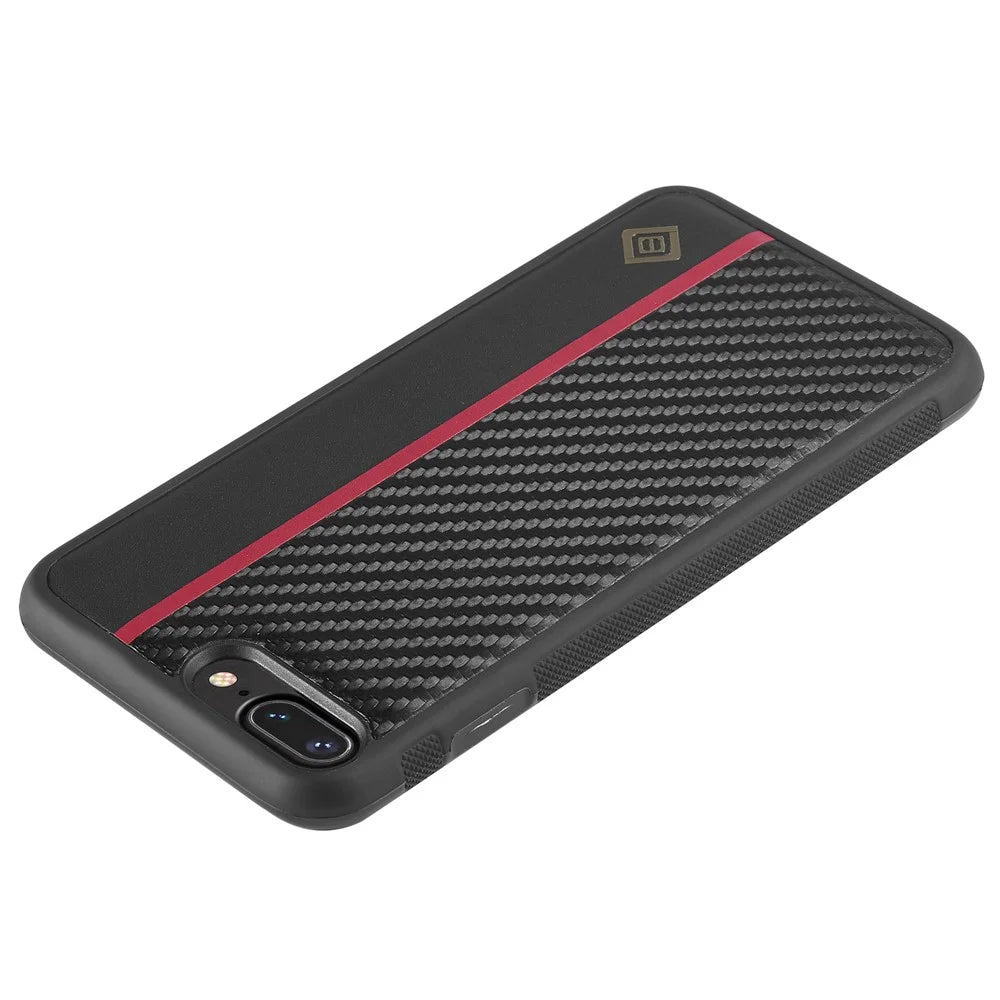 LC.IMEEKE For iPhone 7 Plus / 8 Plus Phone Case PU Leather Coated TPU+EVA Carbon Fiber Texture Back Cover - 5