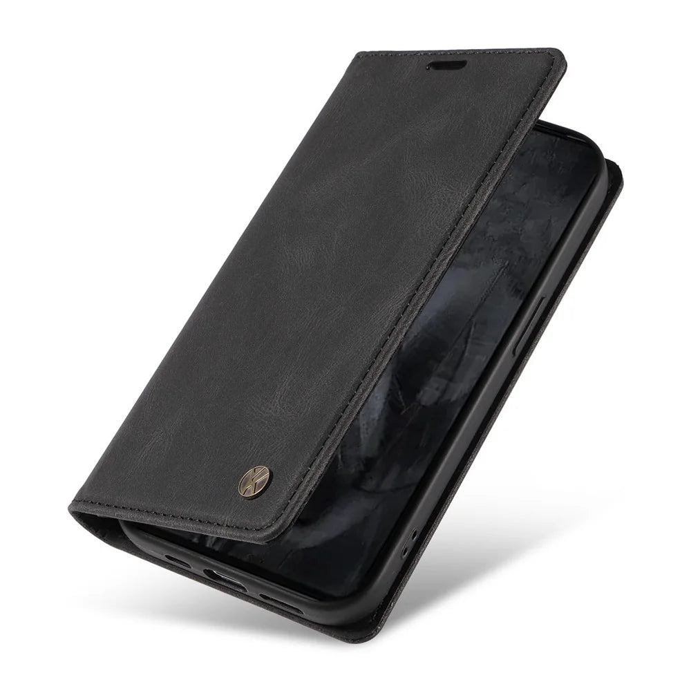 YIKATU YK-004 For Google Pixel 8 Pro Skin-touch Leather Cover Viewing Stand Shell Wallet Phone Case - Black - 5