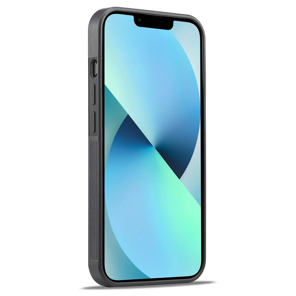 LC.IMEEKE For iPhone 15 Plus Carbon Fiber Texture Anti-drop Phone Case PU Leather+TPU+EVA Cover - 2