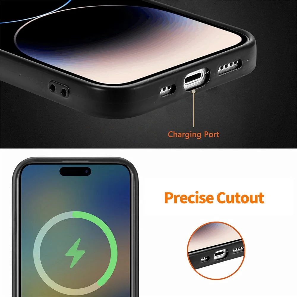 ENKAY HAT PRINCE For iPhone 15 Pro PU Leather + PC Phone Case Retro Texture Cover with High Aluminium-silicon Glass Film - Black - 5
