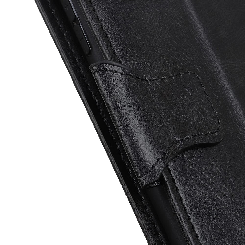 For Samsung Galaxy F34 5G / M34 5G Crazy Horse Texture PU Leather Wallet Case Stand Flip Cell Phone Cover - Black - 5