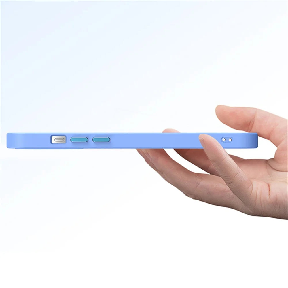 For iPhone 15 Pro Clear Phone Case Soft TPU+Hard PC Shock Absorption Phone Cover with Metal Button Cover - Lavender - 2