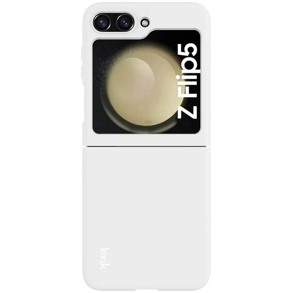 IMAK JS-2 Series For Samsung Galaxy Z Flip5 5G Protective Case Hard PC Anti-drop Phone Cover - White - 5