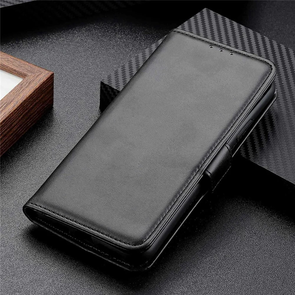 For Samsung Galaxy F34 5G / M34 5G Wallet Phone Case Cowhide Texture PU Leather Cover with Stand - Black - 7
