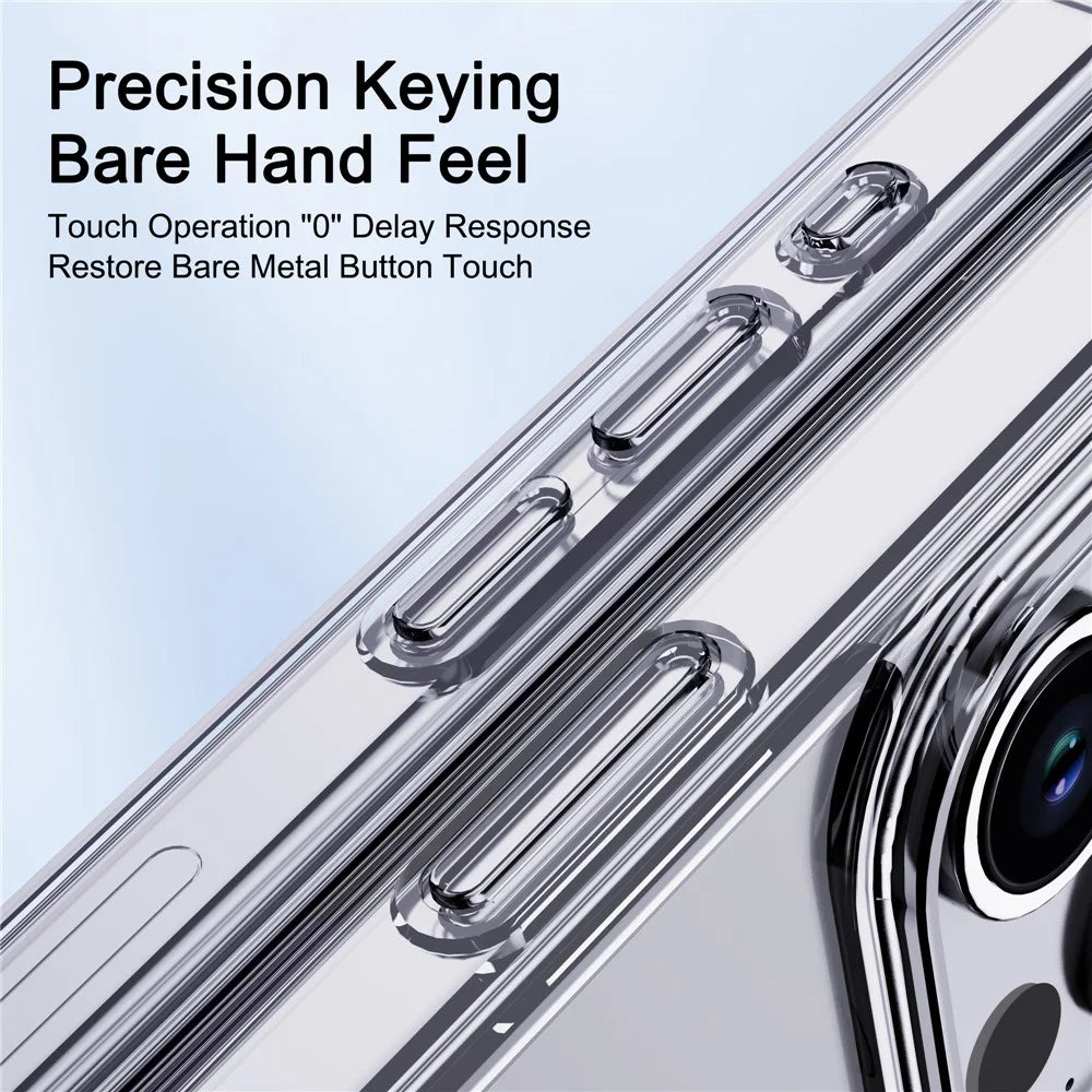 IPAKY For iPhone 15 Plus Hard PC TPU Frame Phone Case Shockproof Four Corner Clear Phone Cover - 2