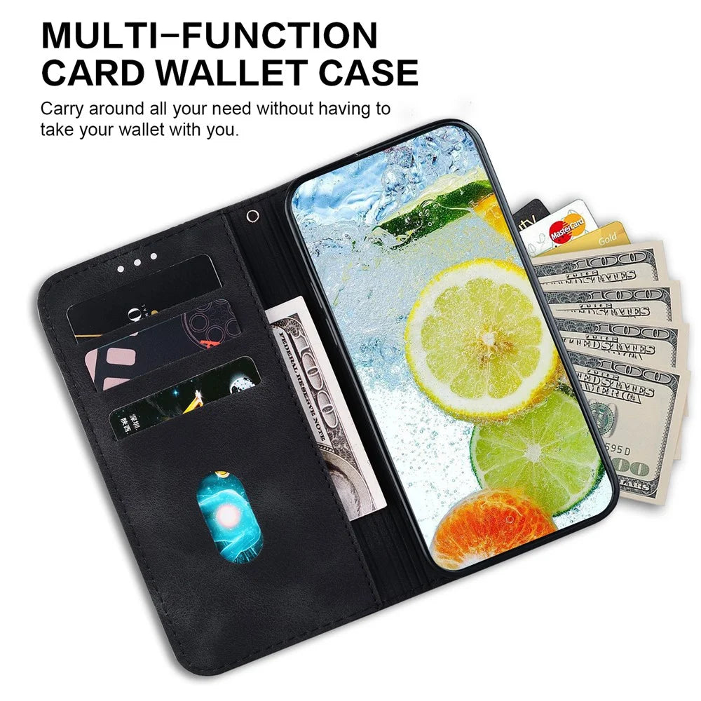 Wallet Phone Case for Samsung Galaxy M54 5G / F54 5G Anti-Drop Double 8-Shape Imprinted PU Leather Flip Cover - Black - 2