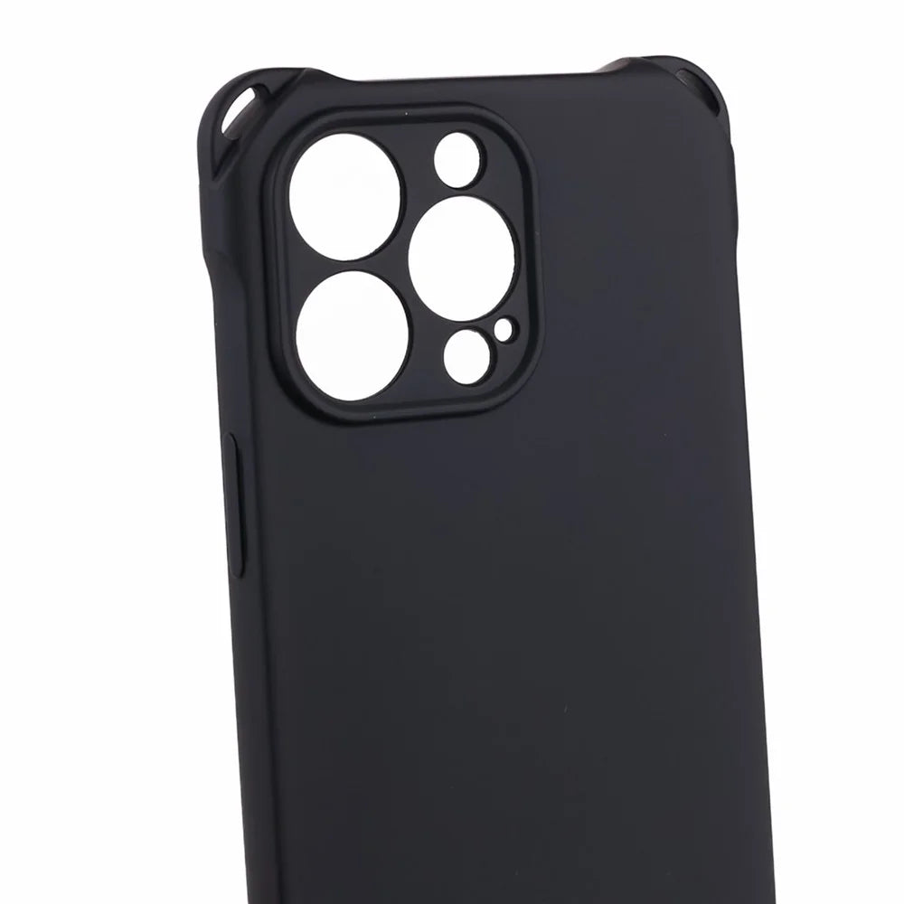 For iPhone 12 Pro Shockproof TPU Cover Four Corner Thickened Dustproof Phone Case with 150cm Hanging Rope - Black - 7