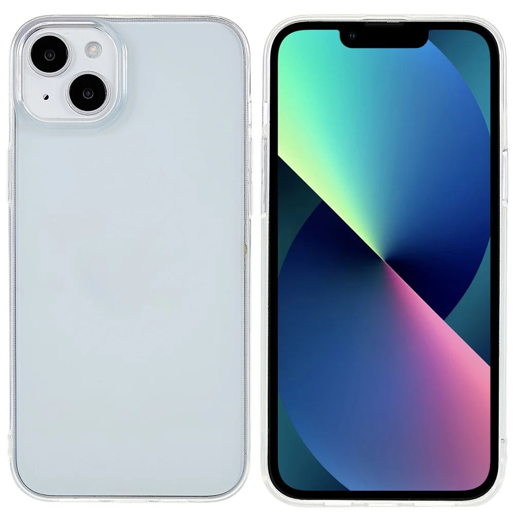 2.0mm Soft TPU Watermark-free Phone Case for iPhone 15 Plus , Transparent Anti-scratch Phone Cover - 1