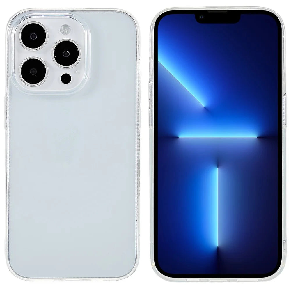 2.0mm Watermark-free Phone Cover for iPhone 15 Pro Max , Transparent TPU Back Case - 1