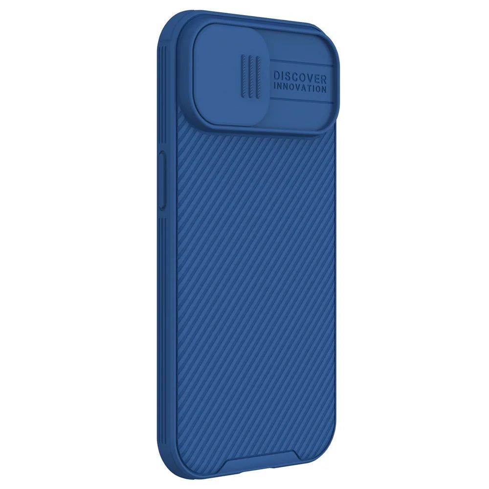 NILLKIN CamShield Pro Series for iPhone 15 Plus Anti-scratch Phone Case Slide Camera Shield PC+TPU Cover - Blue - 5