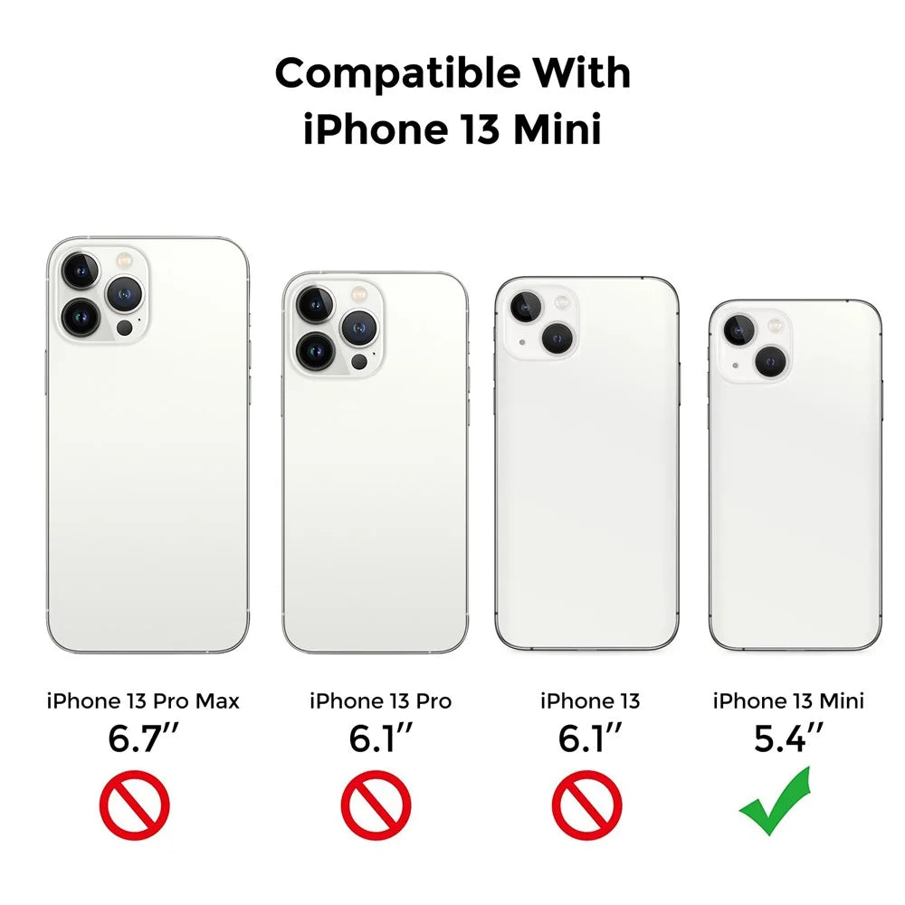 AHASTYLE PC06 Phone Cover for iPhone 13 mini , HD Clear PC + TPU Case Compatible with MagSafe - 6