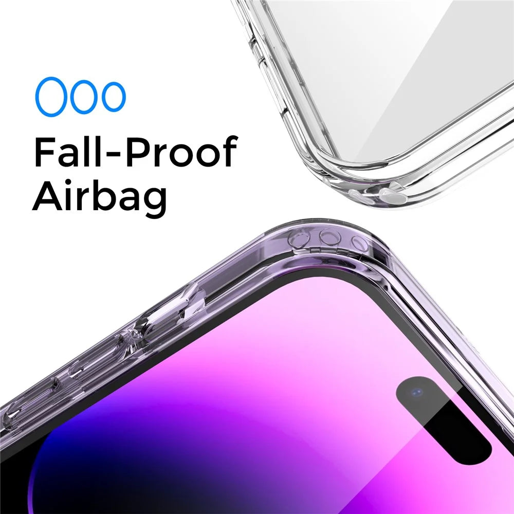 AHASTYLE PC06 For iPhone 14 Pro Shockproof Phone Cover HD Clear PC + TPU Case Compatible with MagSafe - 3