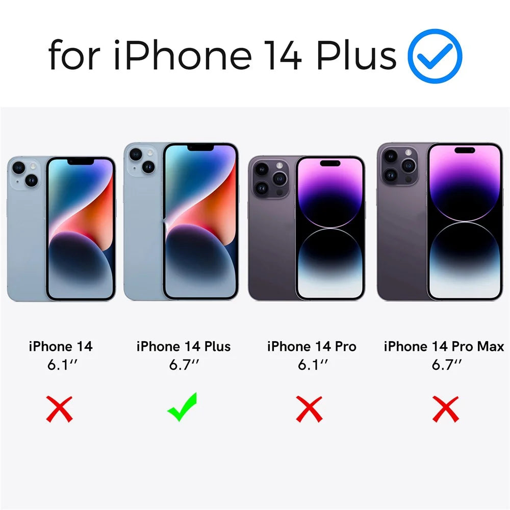 AHASTYLE PC06 Clear PC + TPU Cover For iPhone 14 Plus , Dustproof Mobile Phone Shell Anti-Scratch Case - 6