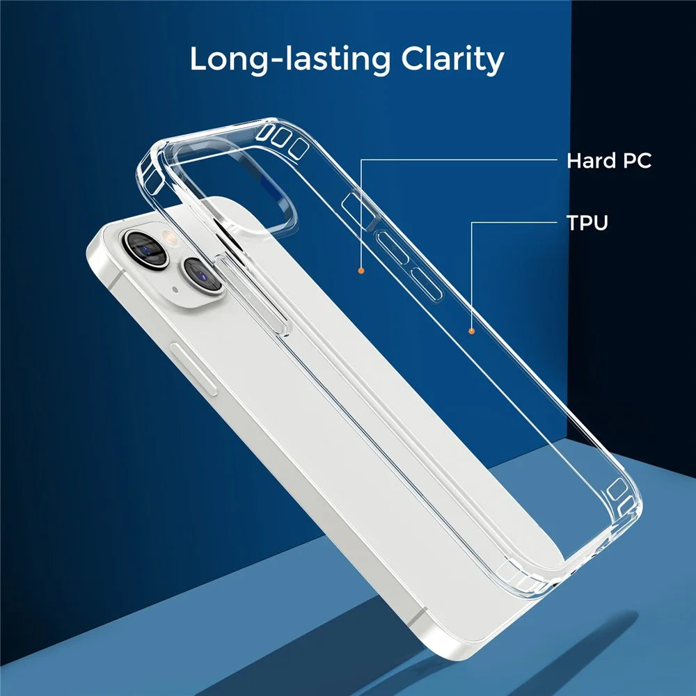 AHASTYLE PC06 for iPhone 13 Anti-Scratch Transparent PC + TPU Cover Slim-fit Mobile Phone Shell Case - 2