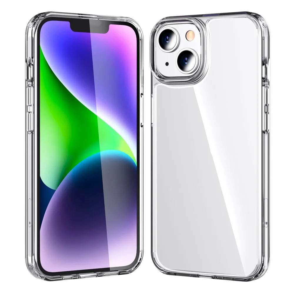 AHASTYLE PC06 Anti-Scratch PC + TPU Cover For iPhone 14 , Dustproof Clear Mobile Phone Shell Case - 1