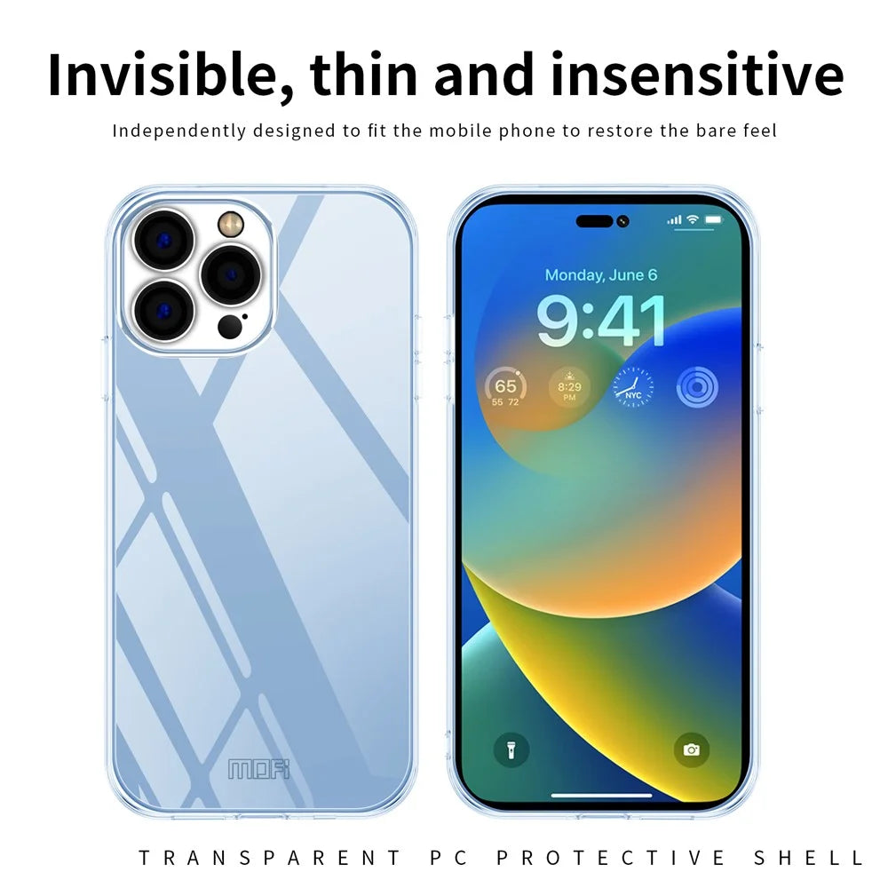 MOFI JK PC Transprent Series Hard PC Case for iPhone 15 Pro , Anti-scratch Protective Phone Cover - 6