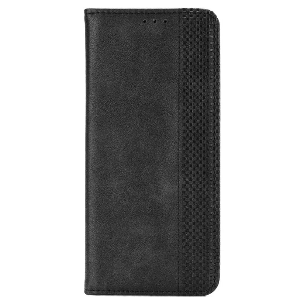 For Samsung Galaxy F34 5G / M34 5G Wallet Retro PU Leather Case Stand Protective Phone Cover - Black - 6