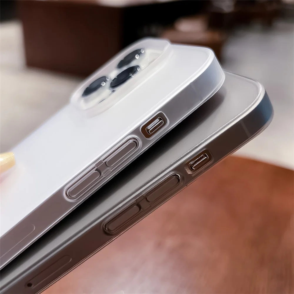 For iPhone 15 Anti-Fingerprint PC Matte Phone Cover Anti-Scratch Smartphone Case Shell - Transparent - 2