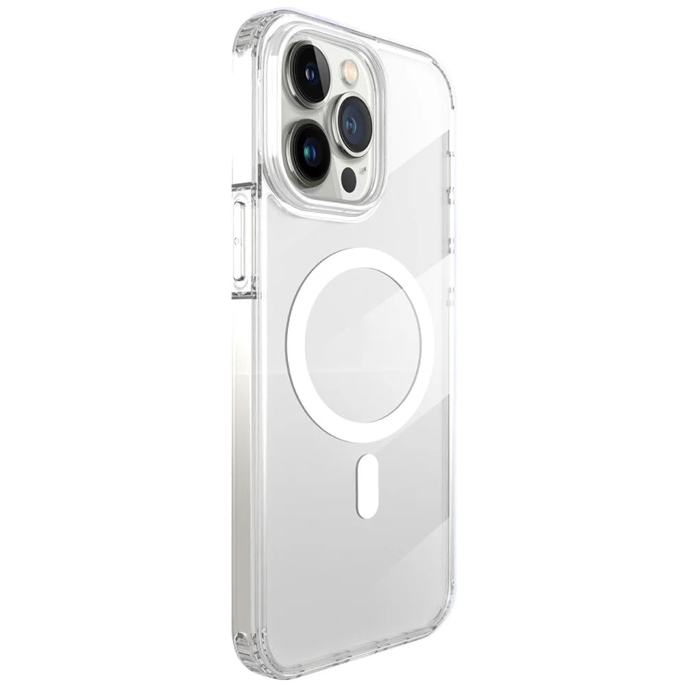 X-LEVEL Crystal Clear Series Slim Phone Case for iPhone 15 Pro Max Anti-Drop TPU+PC Phone Case Compatible with MagSafe - Transparent - 1
