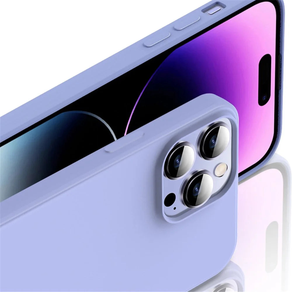 X-LEVEL For iPhone 15 Pro Max Anti-drop TPU Phone Case Liquid Silicone Texture Protection Cover - Purple - 5