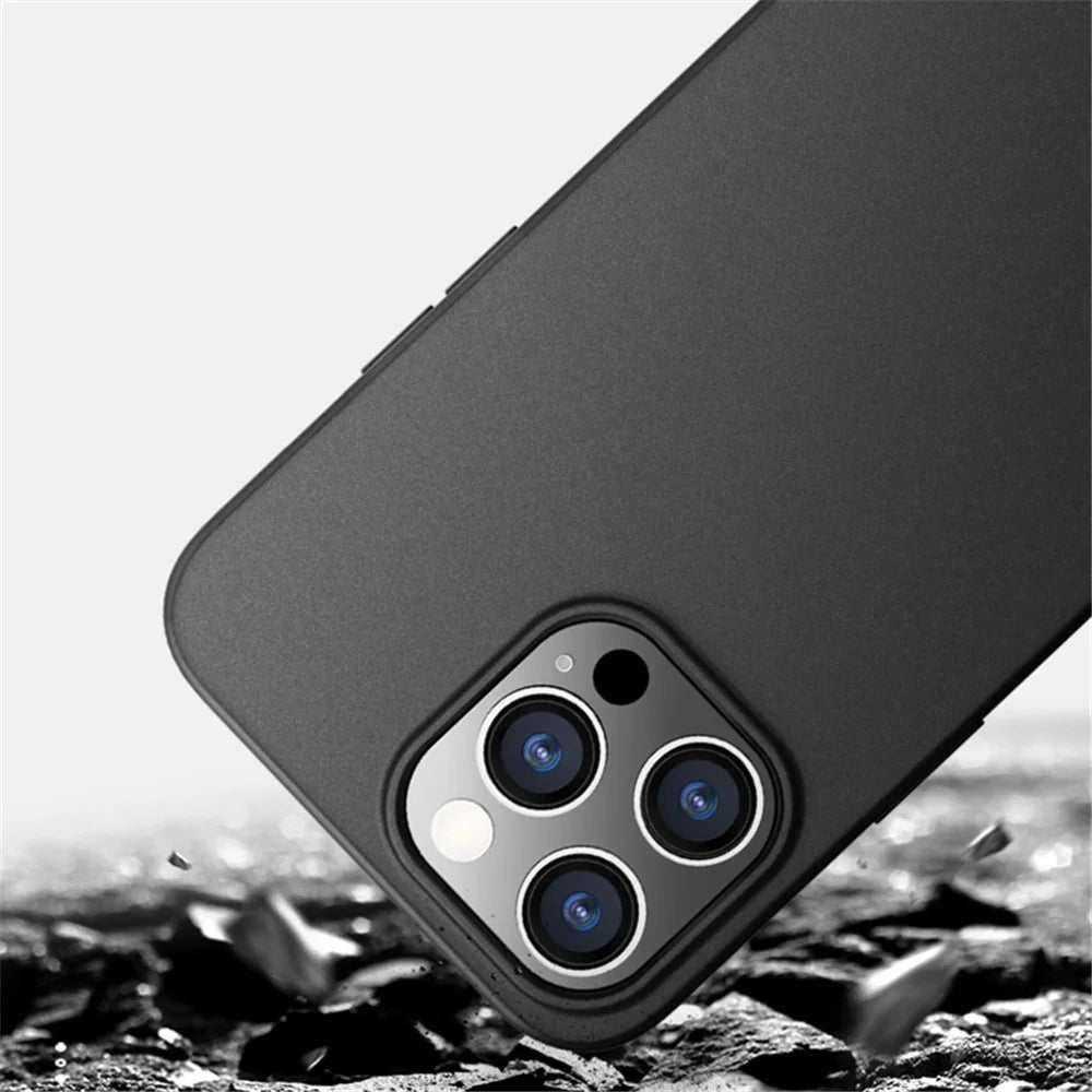 X-LEVEL Guardian Series For iPhone 15 Pro Max Soft TPU Matte Phone Case Anti-drop Back Cover - Black - 4