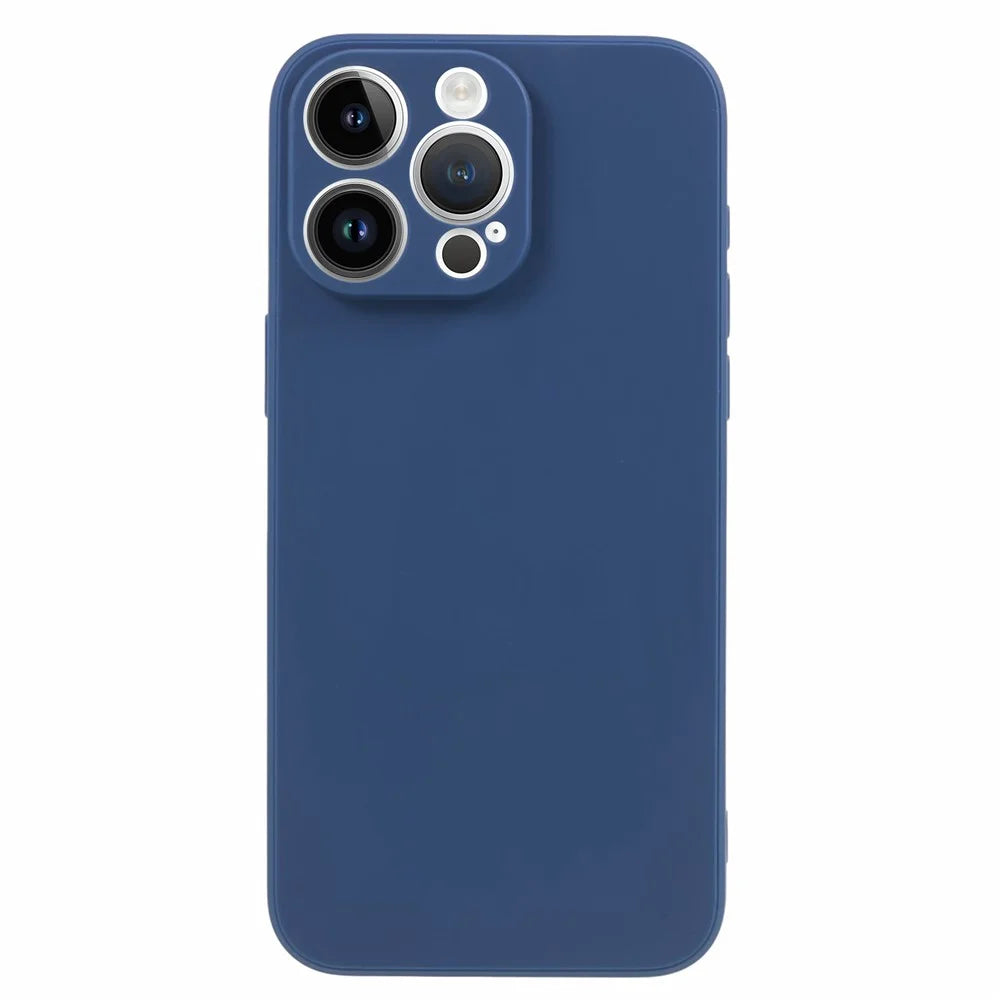 Precise Cutout Phone Case for iPhone 15 Pro Max , Straight Edge Soft TPU Anti-drop Cover - Sapphire - 1