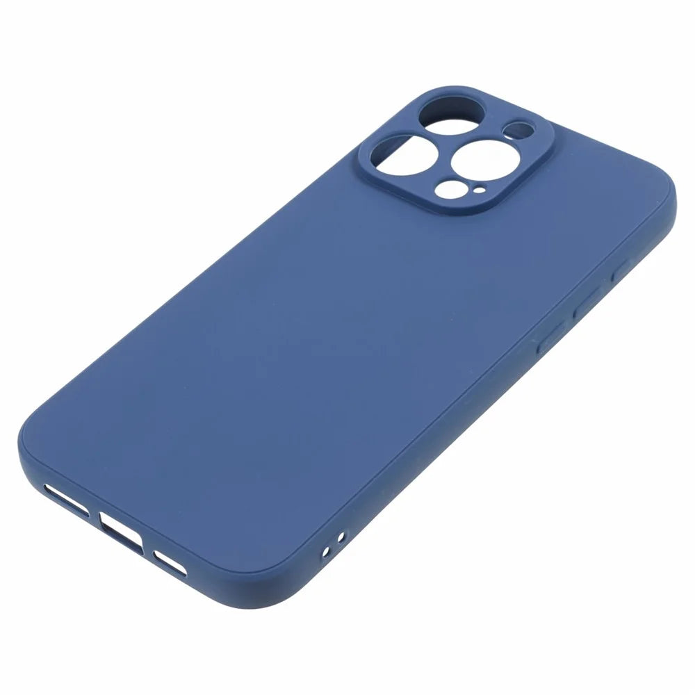 Precise Cutout Phone Case for iPhone 15 Pro Max , Straight Edge Soft TPU Anti-drop Cover - Sapphire - 4