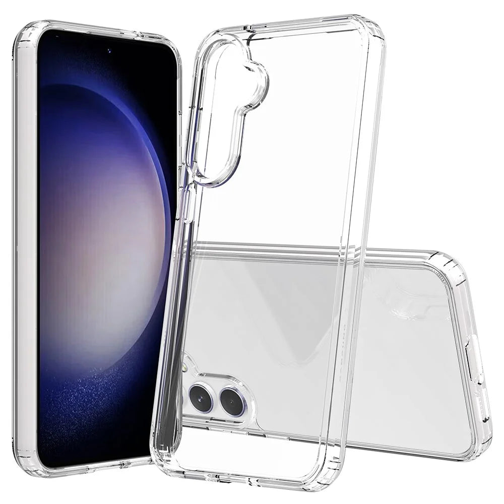 For Samsung Galaxy S23 FE Super Transparent Cell Phone Case Acrylic + TPU Hybrid Phone Cover - 1