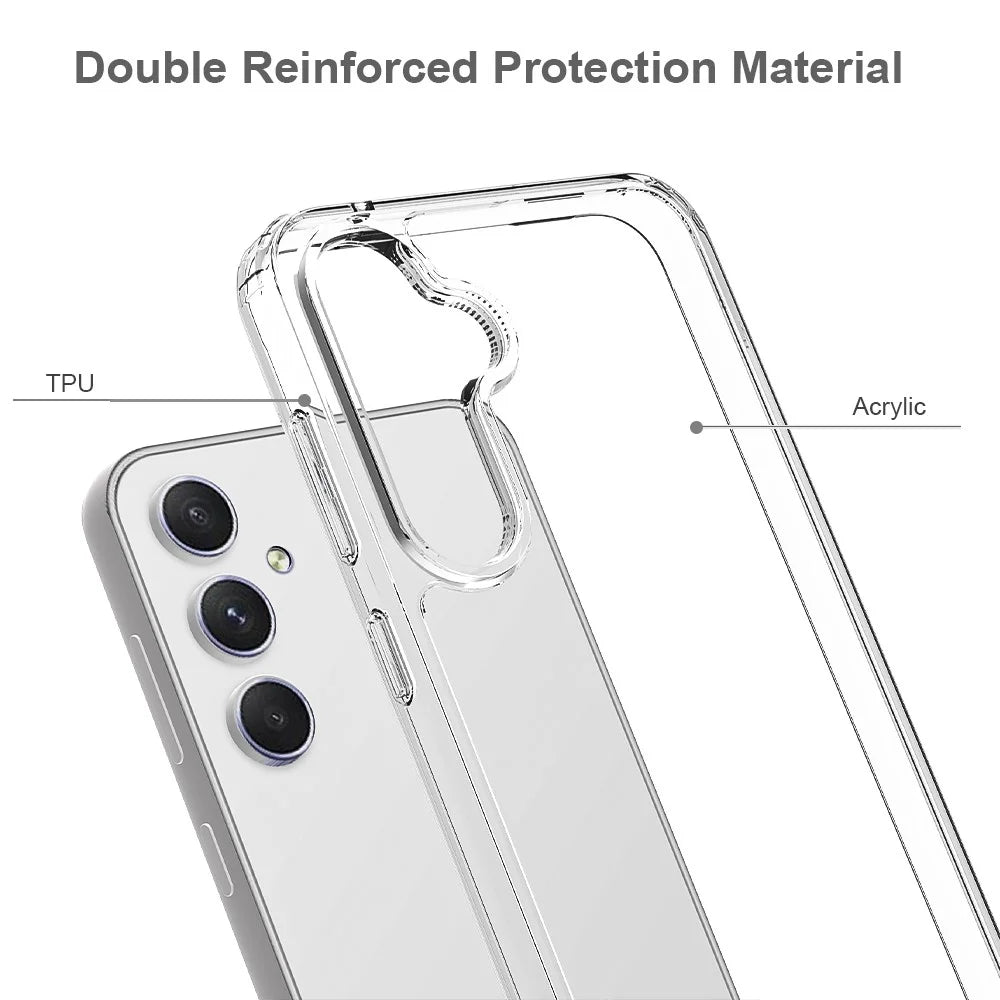 For Samsung Galaxy S23 FE Super Transparent Cell Phone Case Acrylic + TPU Hybrid Phone Cover - 2