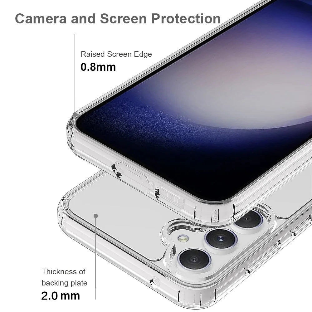 For Samsung Galaxy S23 FE Super Transparent Cell Phone Case Acrylic + TPU Hybrid Phone Cover - 5