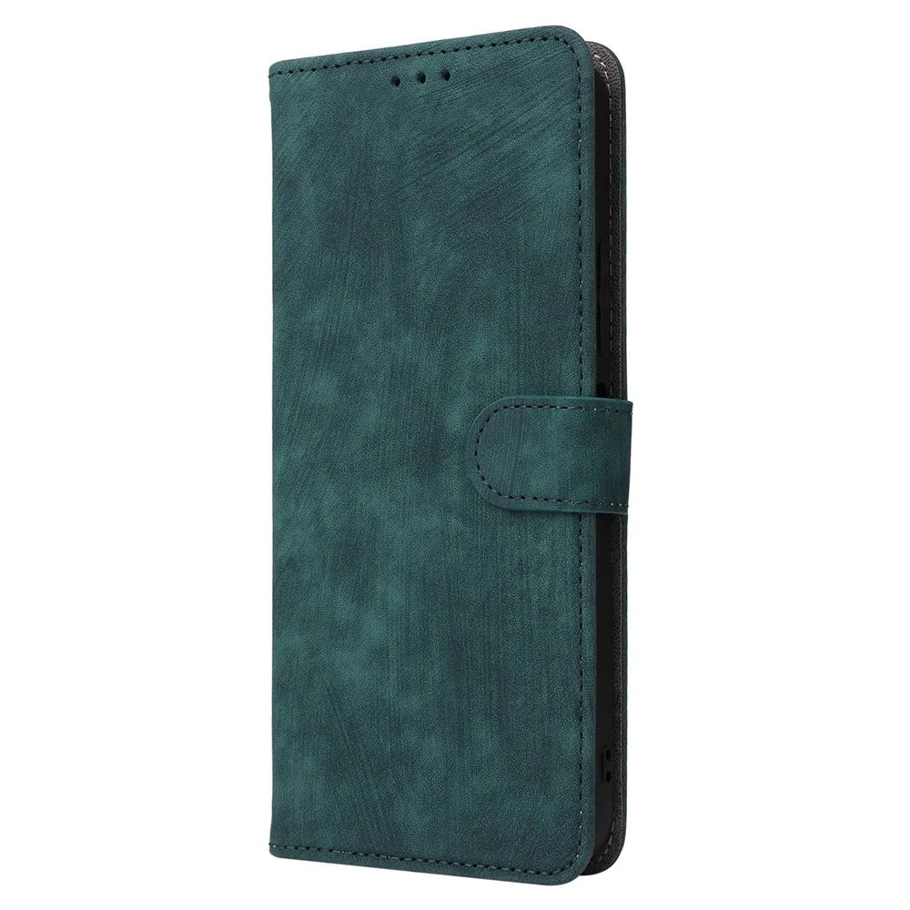Wallet Phone Case for Wiko Hi Enjoy 60 Pro 5G Anti-Drop RFID Blocking Leather Flip Cover with Strap - Green - 6