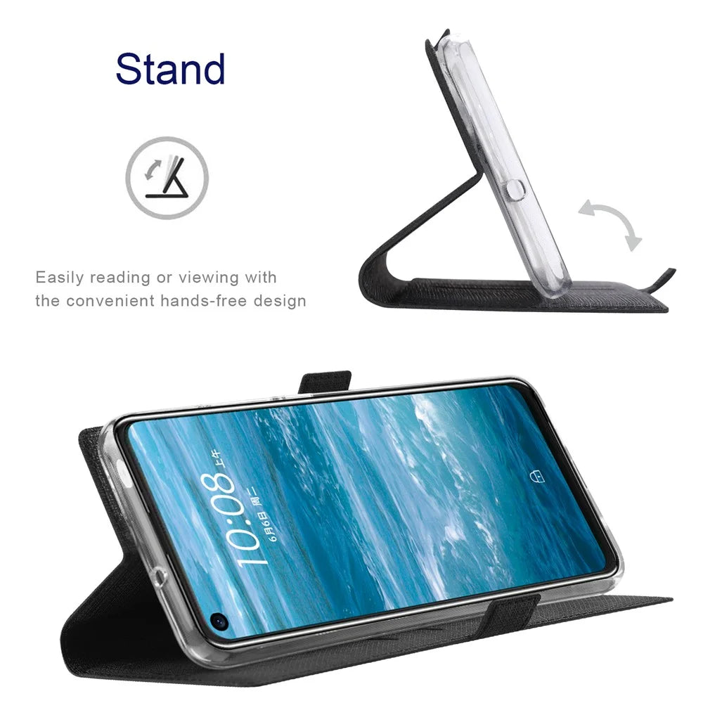 VILI DMK Series Wallet Leather Case for Samsung Galaxy S23 FE , Stand Cross Texture Phone Cover - Black - 2