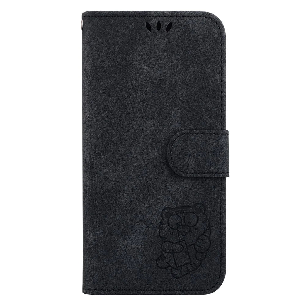 Flip Case for Samsung Galaxy A53 5G Adjustable Stand Wallet Tiger Pattern Imprinted PU Leather Cellphone Cover - Black - 7