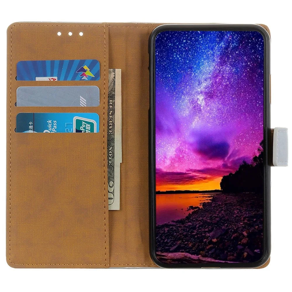 For Nothing Phone (2) Stand Phone Cover Anti-Scratch Textured PU Leather Wallet Smartphone Case - Black - 2